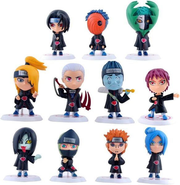 Naruto Shippuden Akatsuki Members Mini Chibi Figure Set