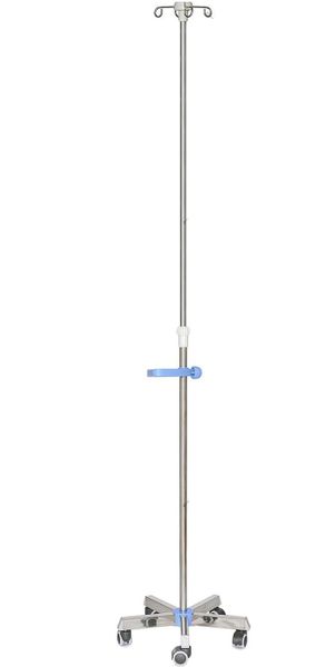 Professional Hospital Drip Stand IV Stand &amp; Lockable Casters 4-Hook Top MT
