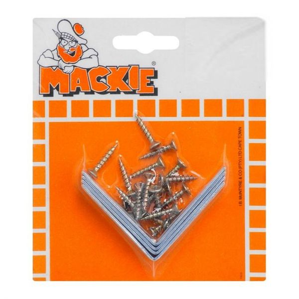 Mackie - Corner Bracket 50X50mm Galv - 4 Pack