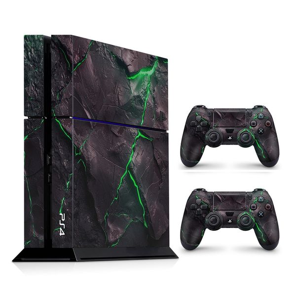 Decal Skin Compatible with PS4 - Carbon Rock Glow Yellow (Decal Only)