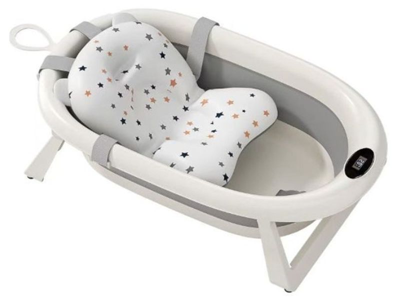 Cynebaby High QualityFoldable Baby Bathtub with Cushion and Temperature