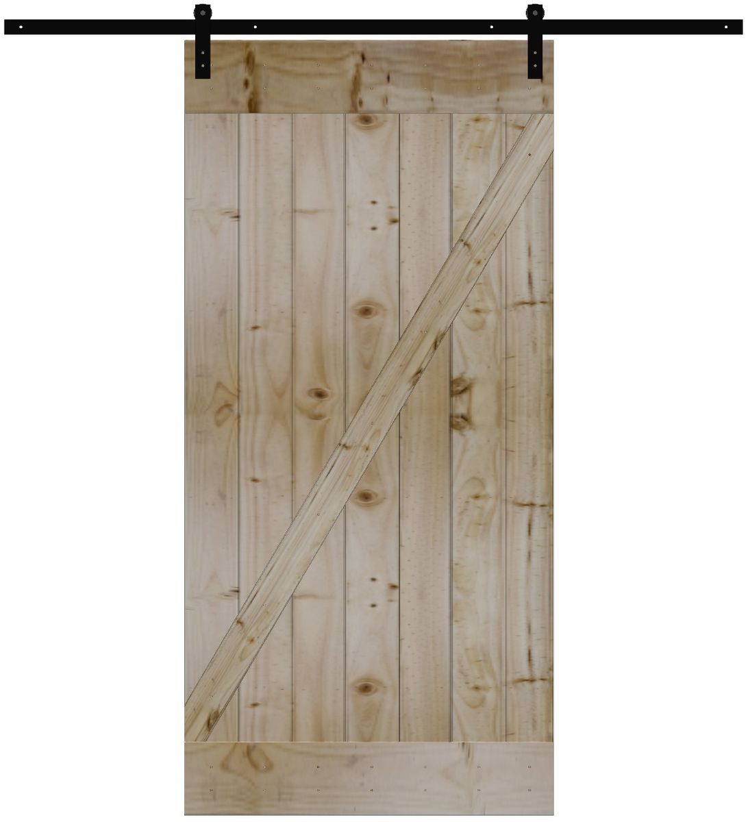 ZBrace Plank Barn Door With Hardware Kit (2100mm x 920mm) Shop Today
