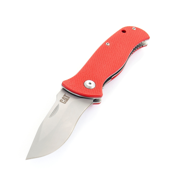 CAT Folding Knife Red Handle 19.1cm