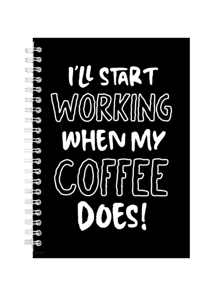Coffee Funny Office Coworker Writing Book Notepad Notebook Gift A5 402
