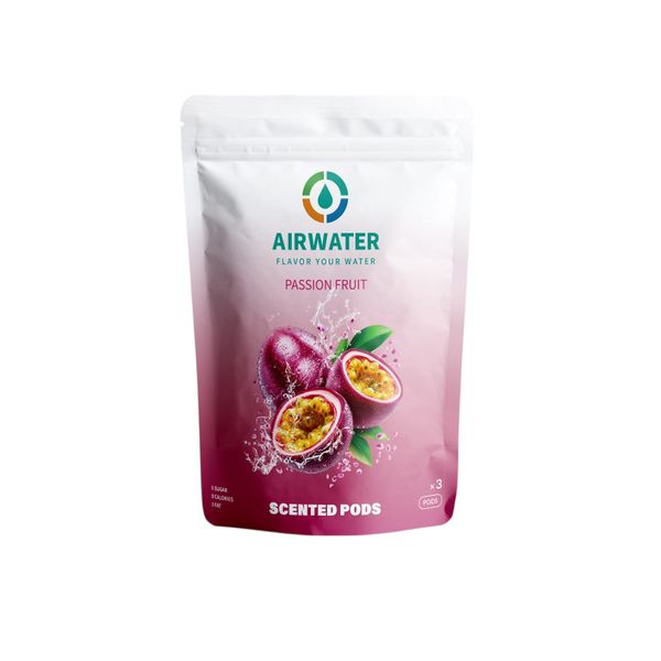 Airwater- 3 Pack Flavoured Scent Pods for Airwater Bottle - Passionfruit