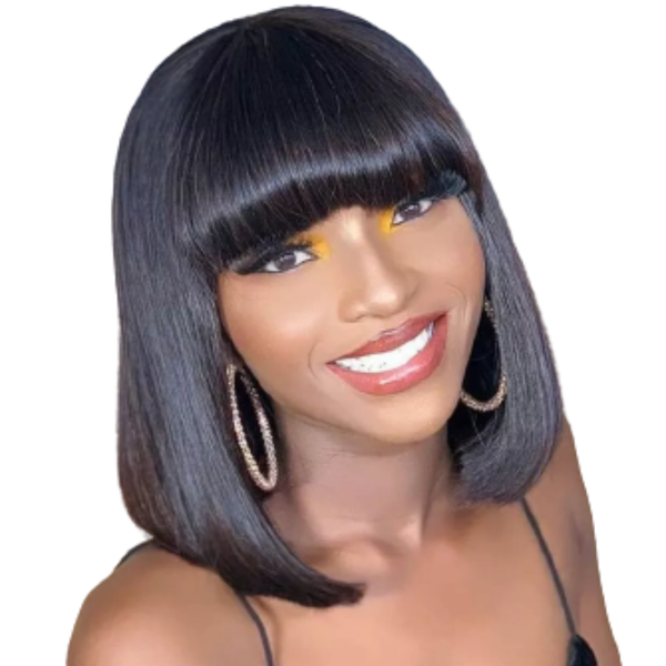 Brazilian Hair Bob Cut Fringe Wig