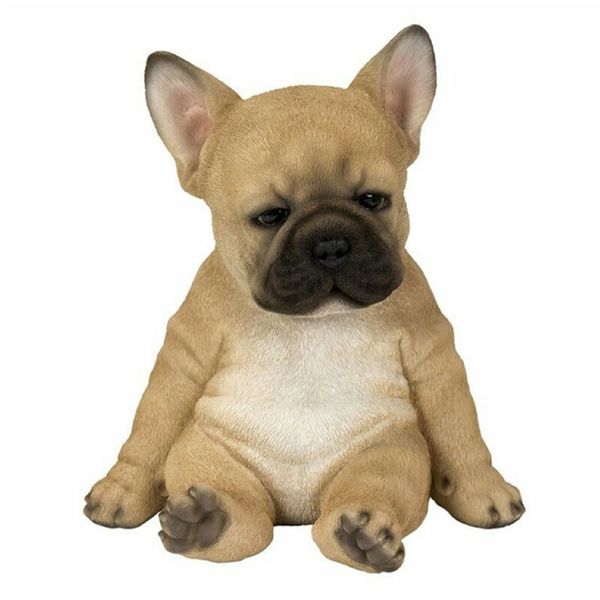Home Garden Decor Lazy Sitting BullDog Puppy Ornament (15x12x11cm)