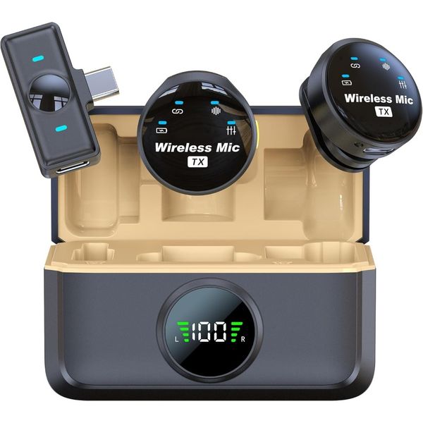 Wireless Lavalier Microphone With Adapter Included, Noise Cancellation