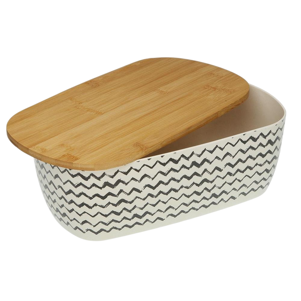 Unique Bamboo Bread Bin &amp; Cutting Board Set