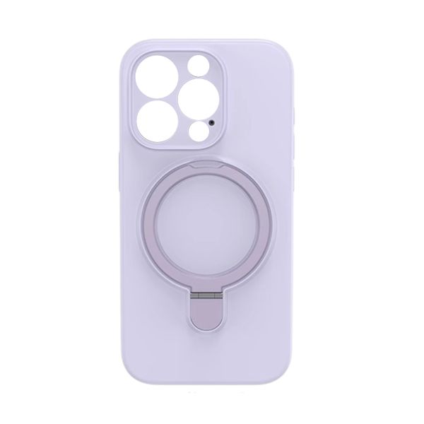 Magnetic Ring Stand Protective Phone Case - Purple - Compatible With iPhone