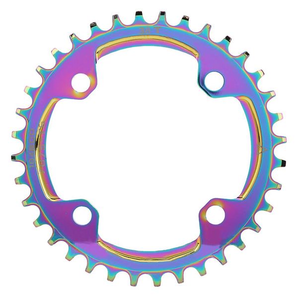 104BCD MTB Chainring, 38T, Colorful Plated, Positive/Negative Teeth