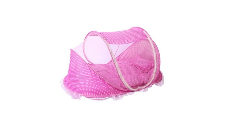 Folding Baby Mosquito Net &amp; Sleeping Tent - Pink