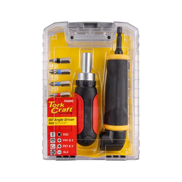 Tork Craft - Angle Drive 1/4" with Ratchet - 6 Pieces Bits