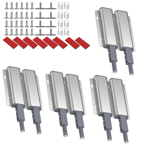 4 Pieces Heavy Duty Double Magnetic Push Latch Catch for Cabinet Door