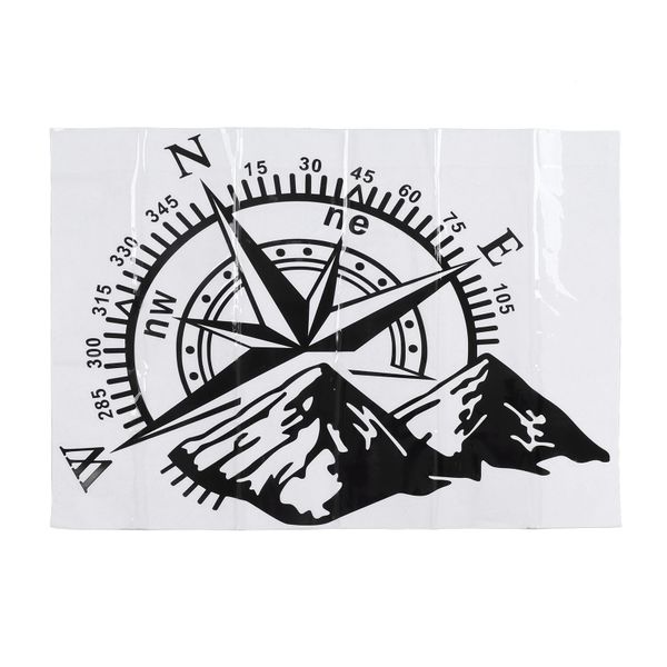 Mountain Compass Sticker for Car Window (48x34cm)