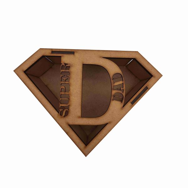Fathers Day Gift Box Super Dad Fathers day Gift Everything Laser Wood