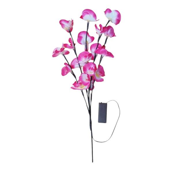 1 Piece 20 Orchid LED Lights With Flexible Branches - White