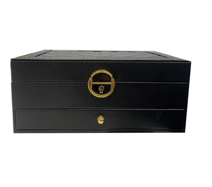 Leather Jewellery Box, Velvet Lining, Key Ring, Rectangular
