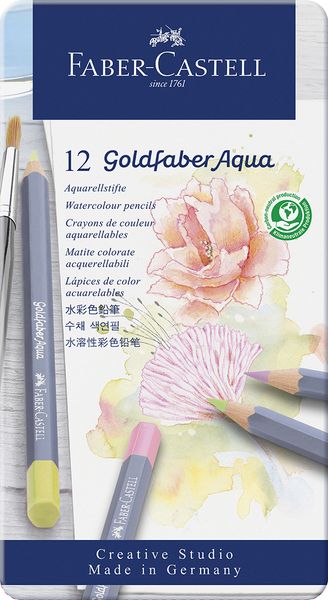 Faber Castell, GoldFaber Aqua pastel colour pencils x12
