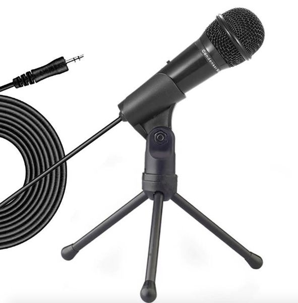 TUFF-LUV PC Stand-Up Gaming/Vlog Microphone with 3.5mm jack - Black
