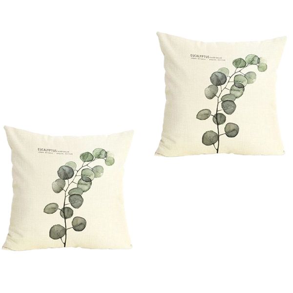 Leaf Throw Cushion Cover Set of 2 - N0 - 2