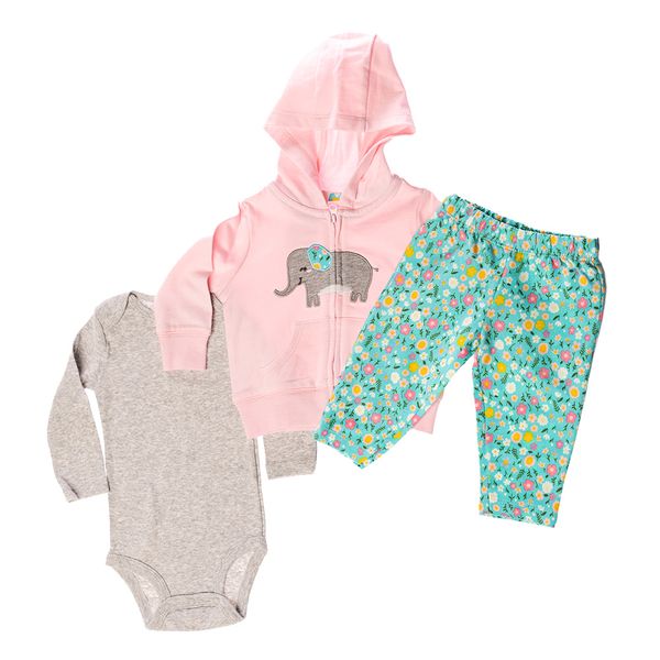 All Heart Elephant and floral print set