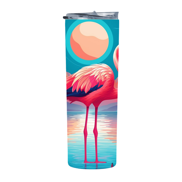 Miuntains Sun Flamingo 35 20 Oz Straight Skinny Tumbler 204