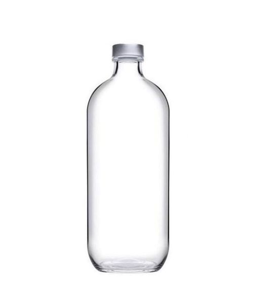 Water bottle Glass Iconic with Metal lid