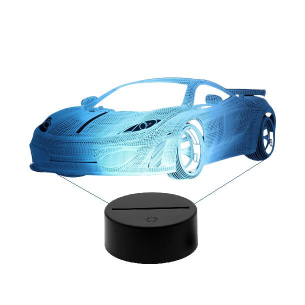 3D LED: Porsche Sports Car illusion Lamps Light|Smart Touch|Remote