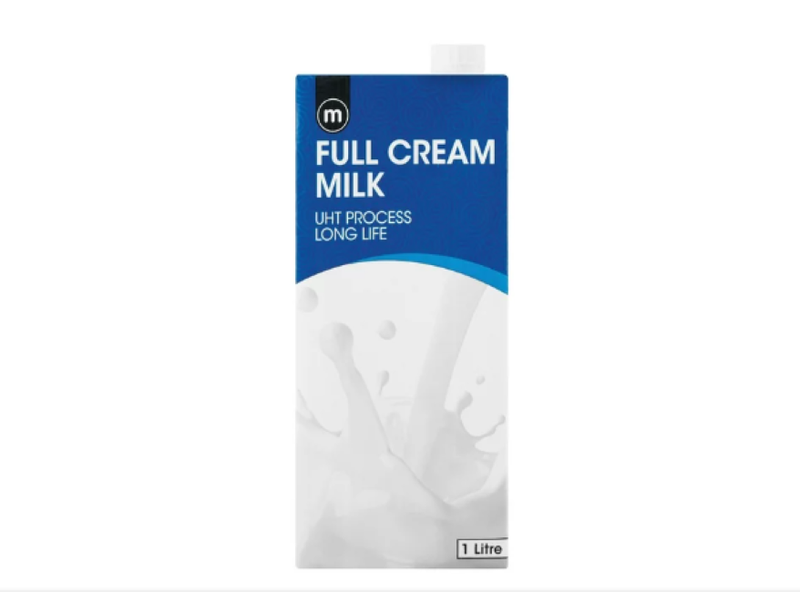 M Full Cream Milk - Long Life 6x1 Litre.