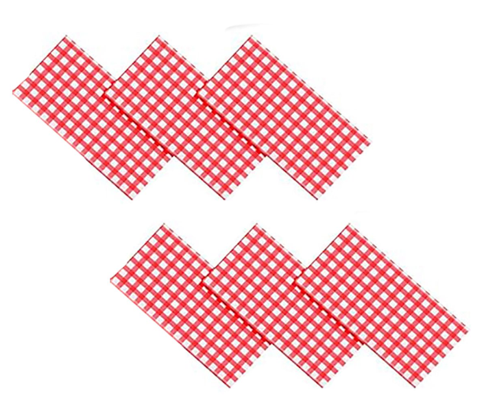 Table Cloth, Red and White Checkered Table Covers 6 Packs 137 x 274 CM