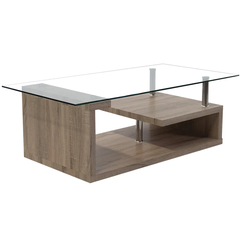 Coffee Tables Tempered Glass Top Wooden Base Shop Today. Get it