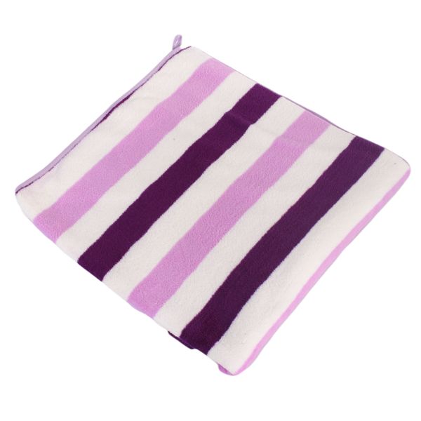 Cotton Striped Beach Towel - Purple