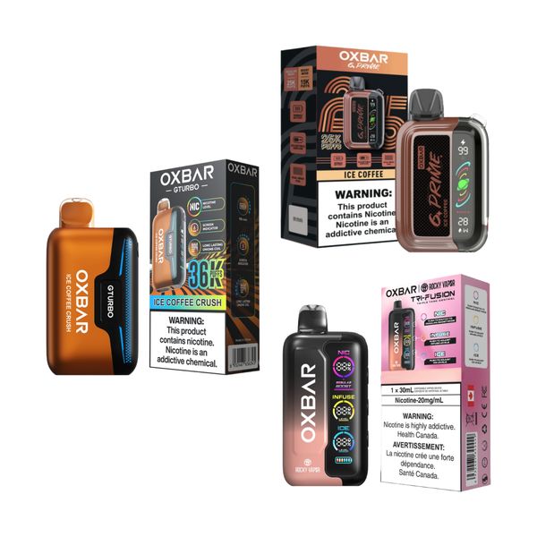 Oxbar Triple Variety Edition Disposable Vapes - Drinks Mix (Pack of 3)