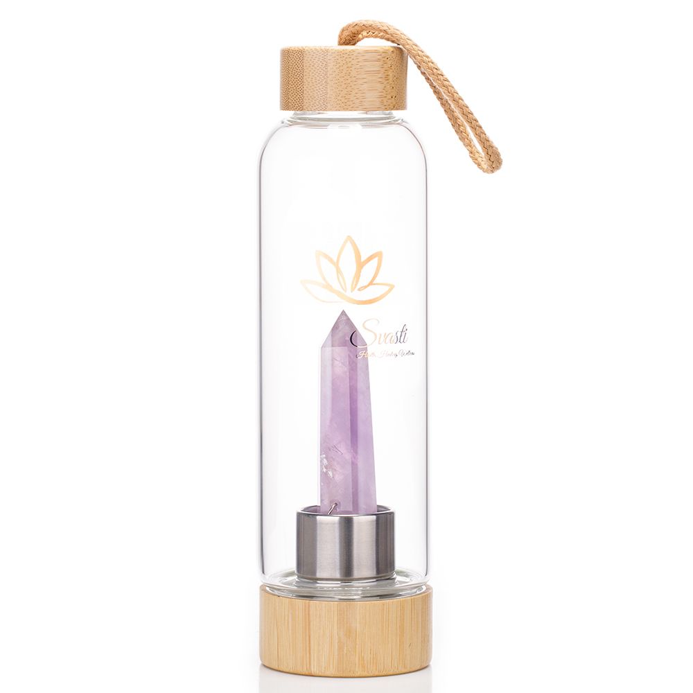 Svasti Crystal healing Water Bottle with Amethyst Stone SB2 Shop