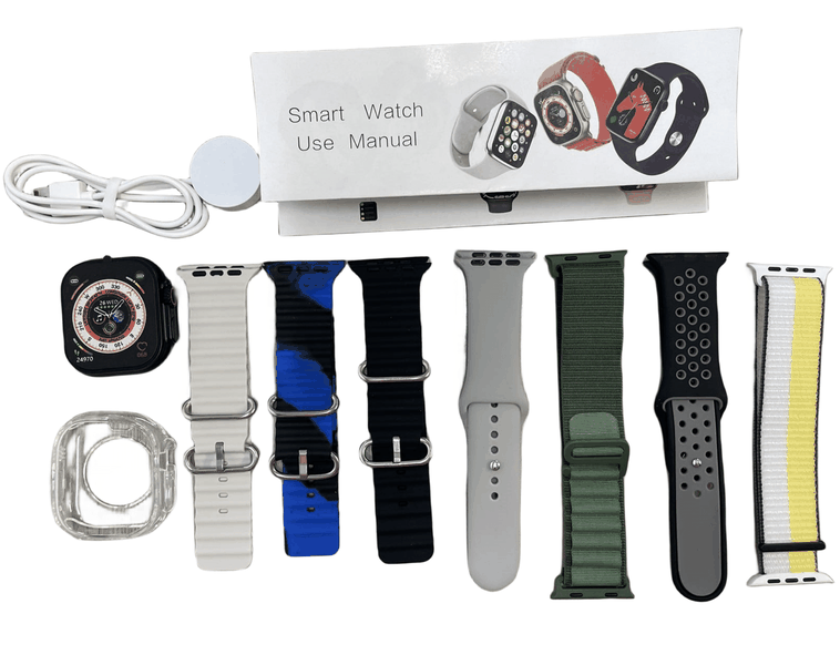 Series 9 Pro Max Ultra Low Power Consumption Smart Watch with four strap