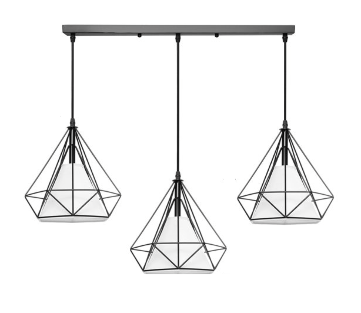 Geometric Pendant Light - Row of Three