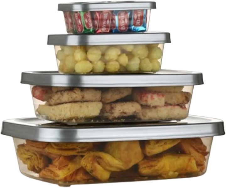 Sulfar Rectangular Plastic Food Storage Container with Air Tight Lid