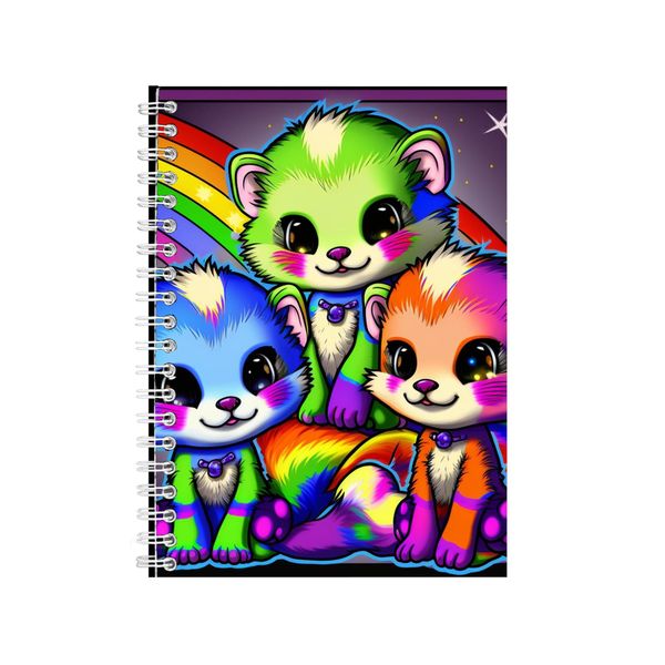 Colourful Lemur Trio Notebook Animal Gift Idea Notepad Pad 81