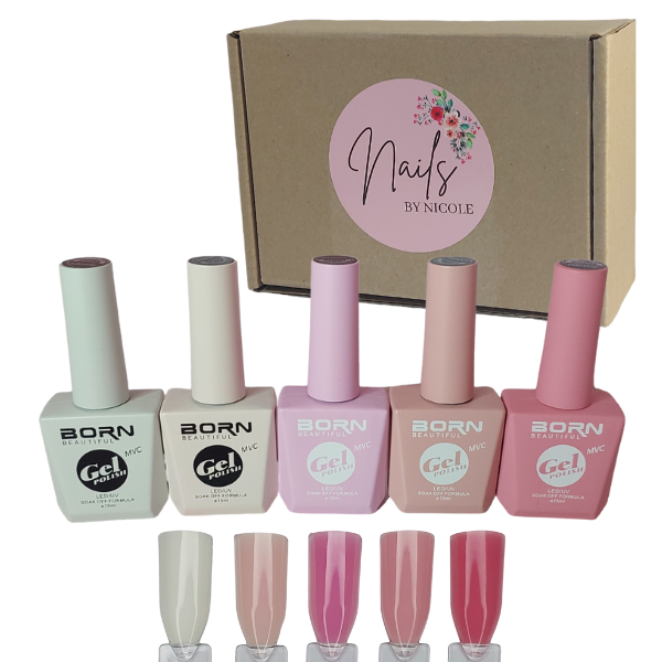 Born Beautiful UV LED Gel Polish - The Classic French Collection - 5 ...