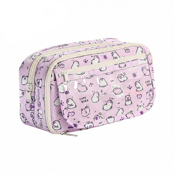Large-Capacity Zip Pencil Bag | Student Stationery Pouch