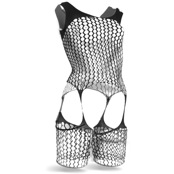 She-Woolf "Domesticated Derrier" - Elegant Noir Hosiery