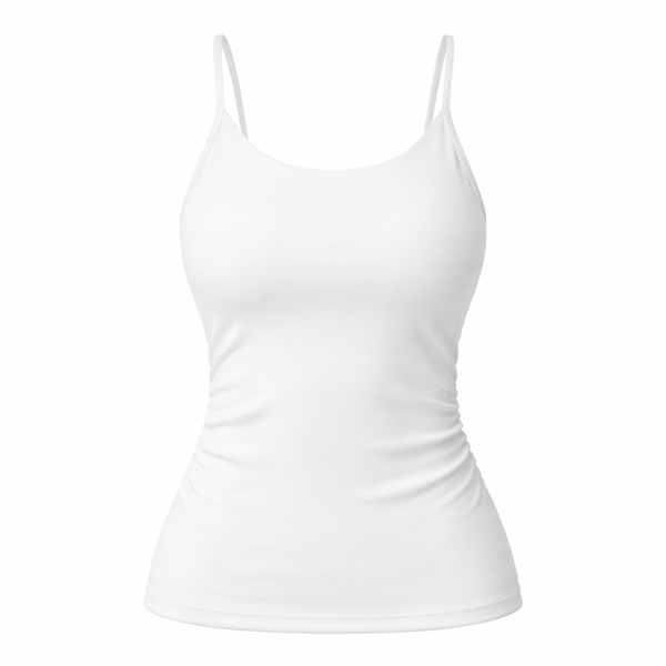 Ladies Seamless Stretch Cami Top - Large - White