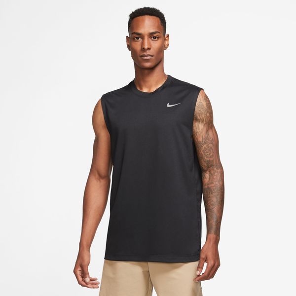 Nike Men's Dri-FIT Legend Sleeveless T Shirt - Black/Matte Silver
