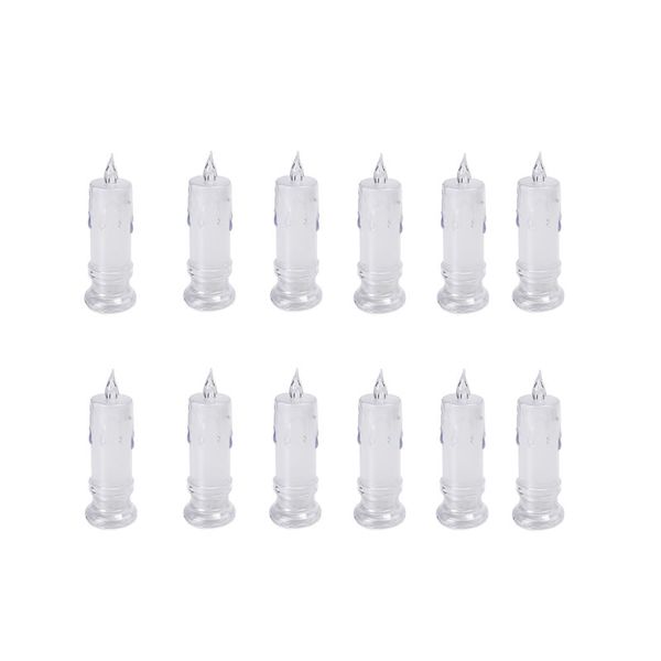 12-Pcs LED Plastics Swing Candle Light A12