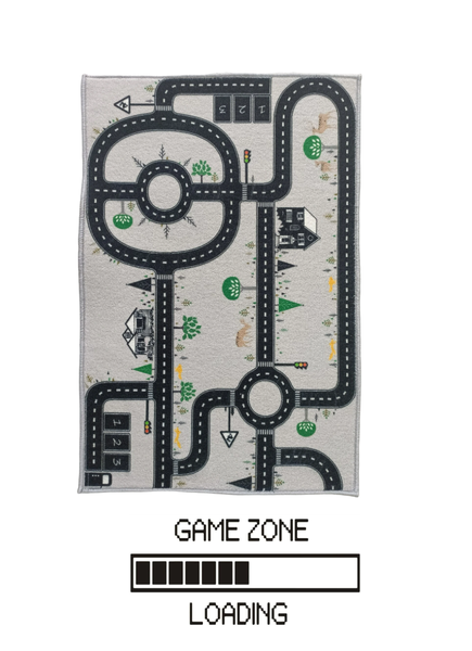 Race Car Track Rug Play Mat for Game Room and Gaming Sticker