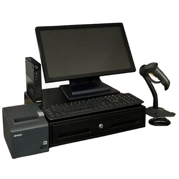 Point of Sale PC Bundle with Slip Printer, Scanner, Cash Drawer &amp; Software