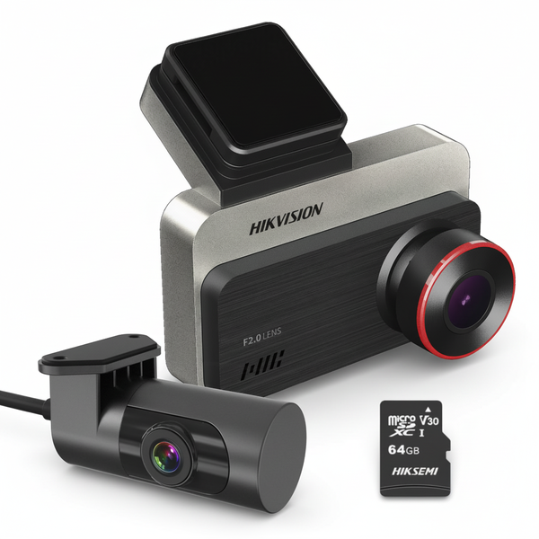 Hikvision Dashcam with 64GB Micro-SD - Easy Plug-and-Play Recording