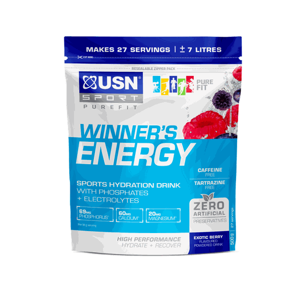 USN Winner's EnerG Bag Exotic Berry Energy Drink - 500g