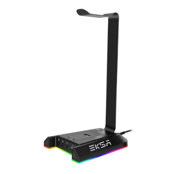 EKSA - W1 - RGB Lighting Headset Stand with 7.1 Surround Sound - Black